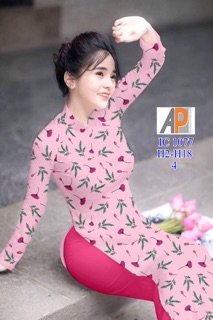 Vải áo dài hoa đơn giản