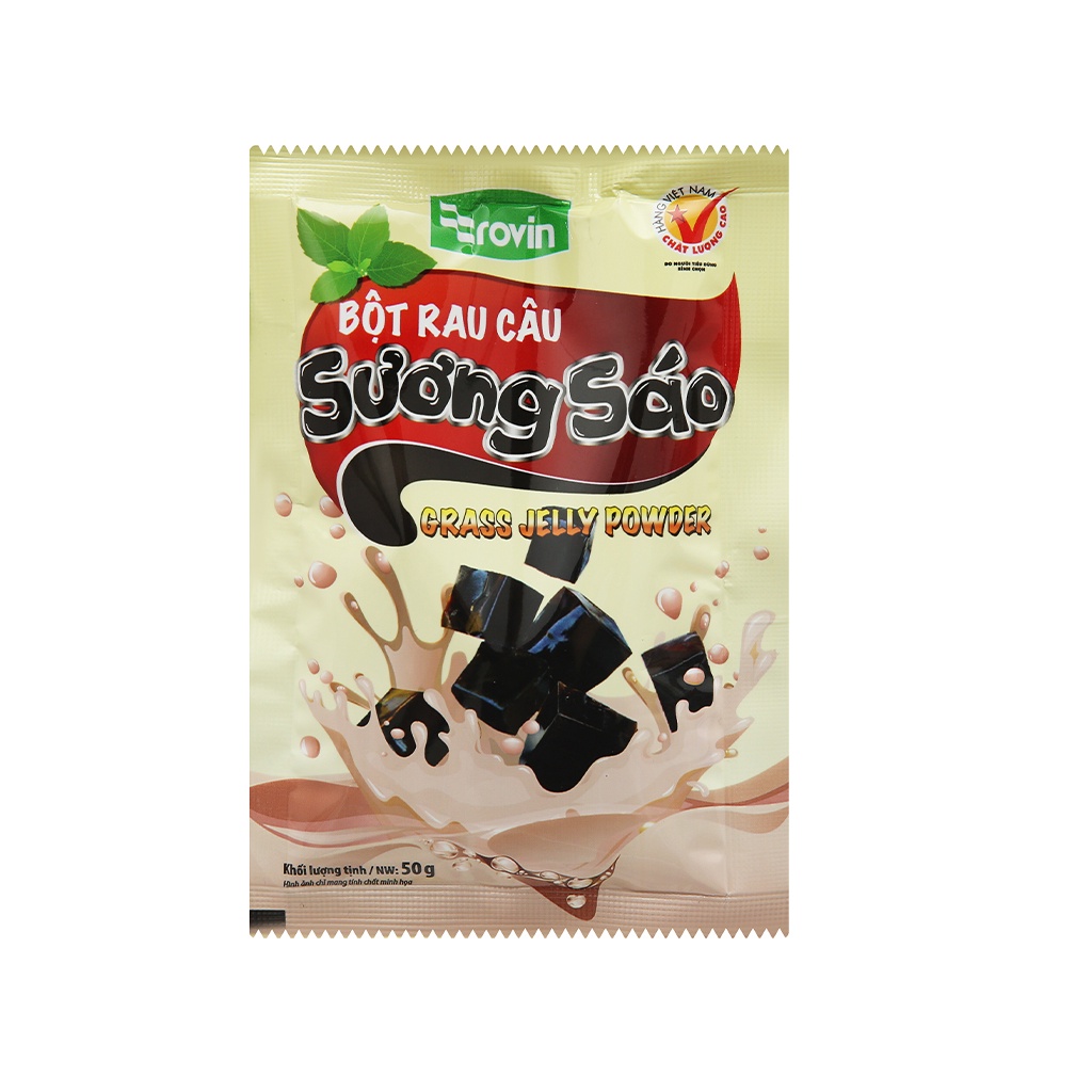 Hộp 5 gói bột rau câu sương sáo Rovin gói 50g
