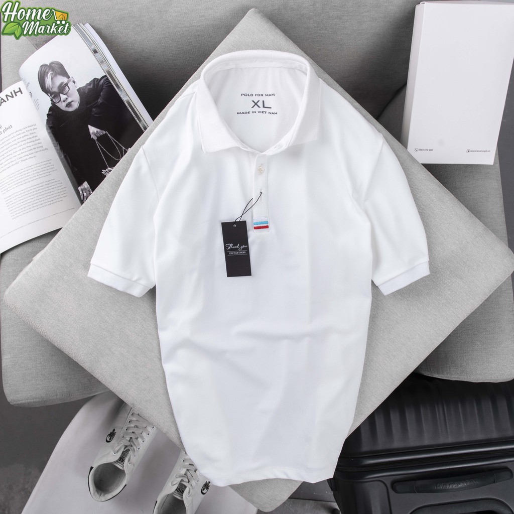 ( Mẫu 2021 ) Áo Polo Cổ Bẻ, Màu Đen Trắng Form Chuẩn Phong Cách Hàn Quốc | BigBuy360 - bigbuy360.vn