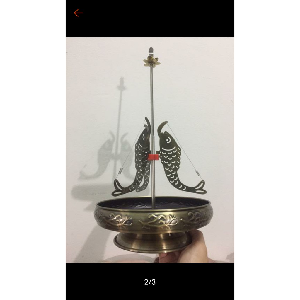 Khay đốt hương vòng hình cá chép