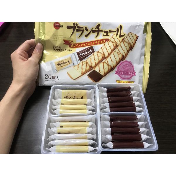 Bánh Bourbon Branchuru vị socola sữa và vị socola trắng, vị matcha nội địa Nhật Bản