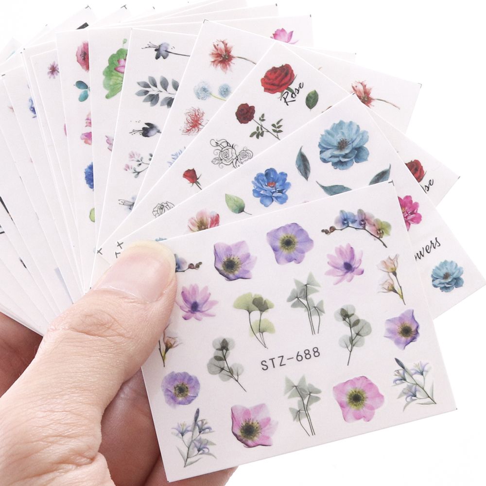 Bộ 24 miếng dán nước trang trí móng tay nghệ thuật