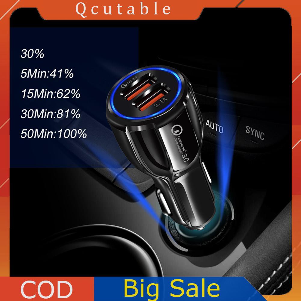 Tẩu Sạc Nhanh Qc 3.0 Usb 3.1a Trên Xe Hơi Cho Huawei Xiaomi