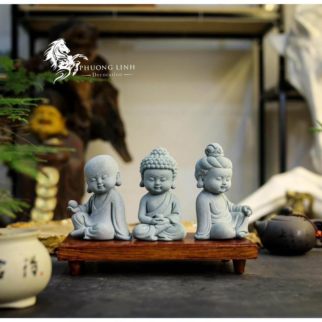 Tượng Phật đá sa thạch nhân tạo trang trí bàn làm việc, quà tặng ý nghĩa