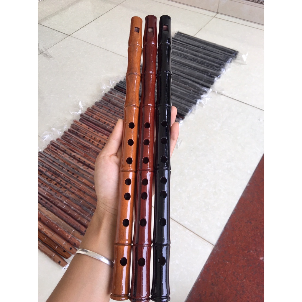 Sáo dọc gỗ căm xe  tone Đô   - dễ thổi nhất  dành cho người mới tập chơi