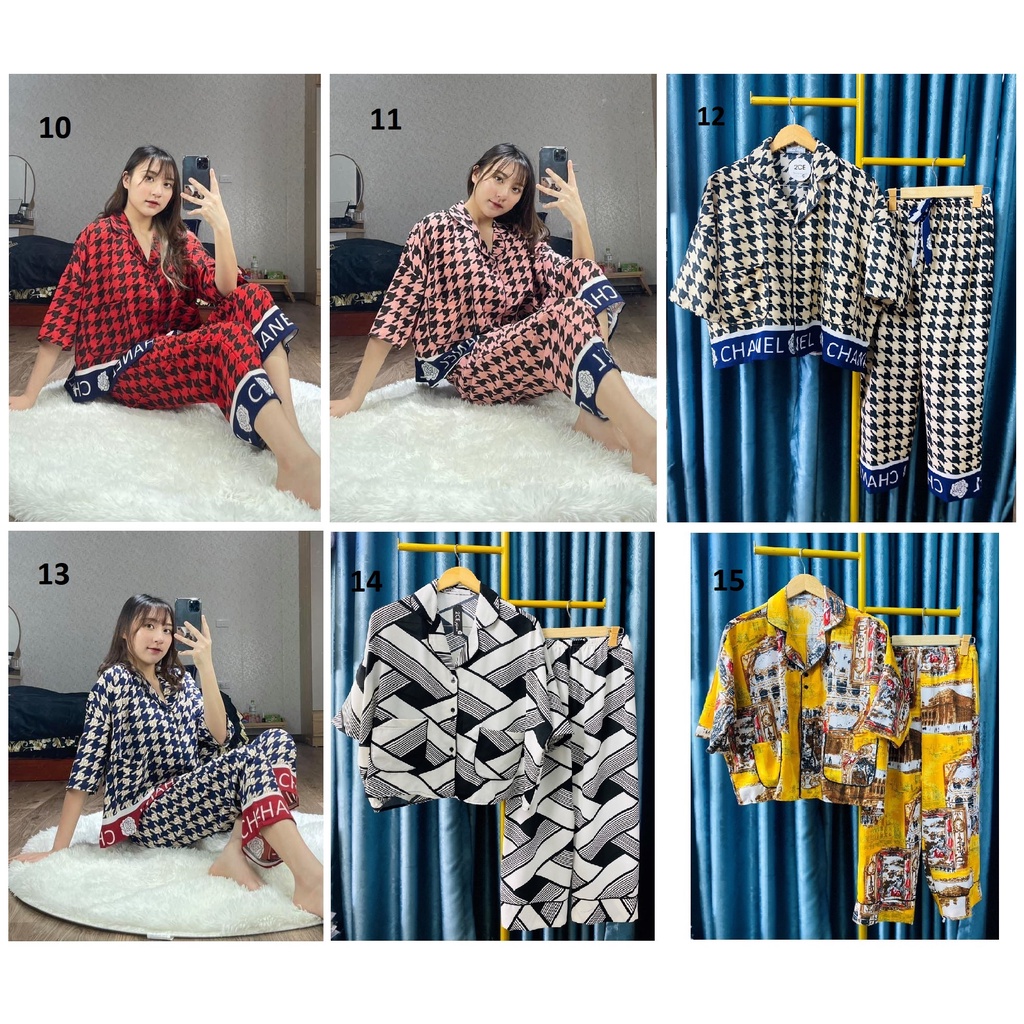 Đồ Bộ Lụa Mai Ngo - Lụa 100D - Cánh Dơi Quần Dài  -