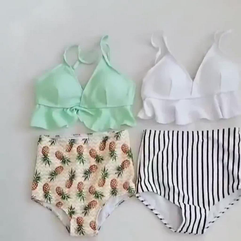 (sẵn) Đồ Bơi, Bikini 2 mảnh,quần cạp cao Style Hàn quốc # WX2352 kèm ảnh thật | BigBuy360 - bigbuy360.vn