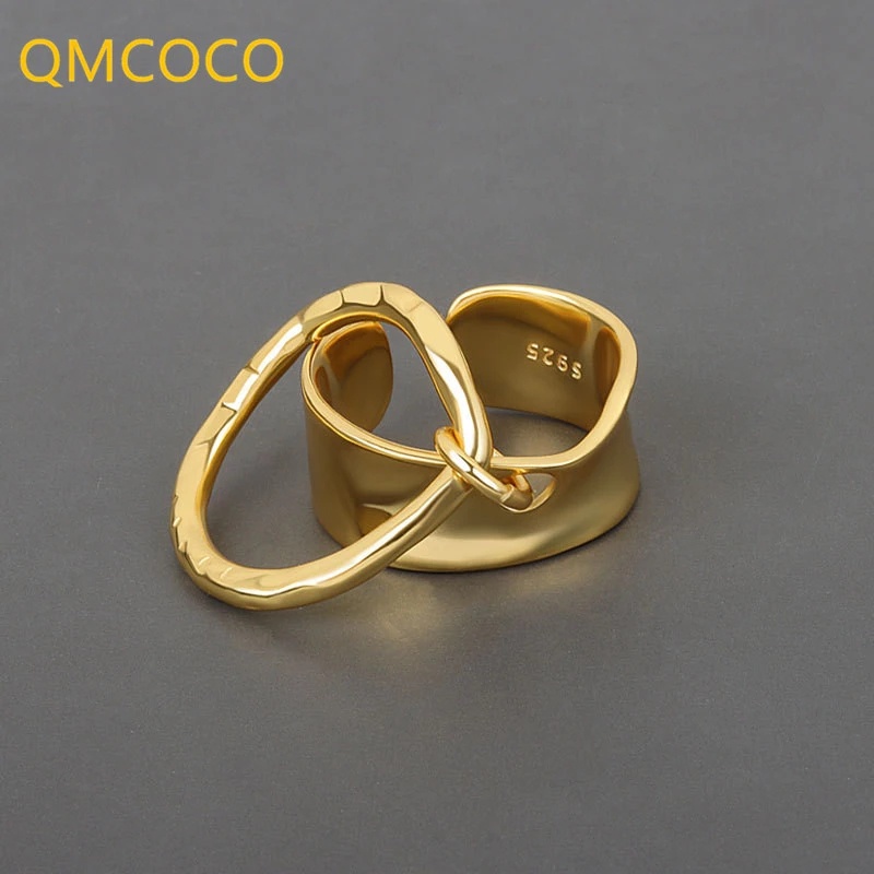 Nhẫn Hở Màu Bạc / Vàng Hình Tròn Phong Cách Gothic Thời Trang Cho Nam Và Nữ