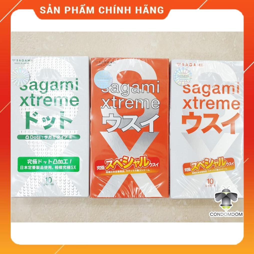 Combo giá rẻ 3 hộp 30 chiếc bao cao su Sagami các loại bao cao su gai, bao cao su siêu mỏng