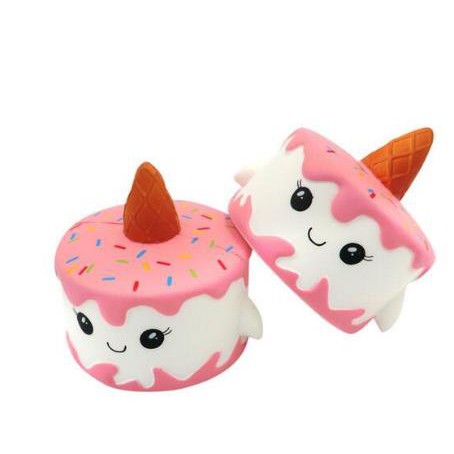 Đồ Chơi Xốp Squishy Giảm Stress Hình Bánh Kem Kỳ Lân Dễ Thương Cho Bé