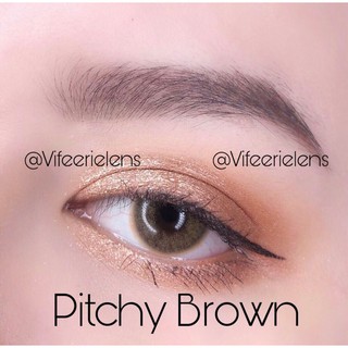Lens nâu tây Pitchy Brown 0 độ nhập khẩu Hàn Quốc chính hãng - VF Lens