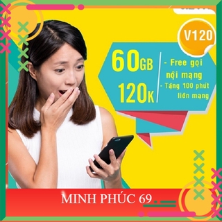 Sim v120 0đ đầu số 03, 2gb/ngày - 60gb data tốc độ cao - miễn phí gọi
