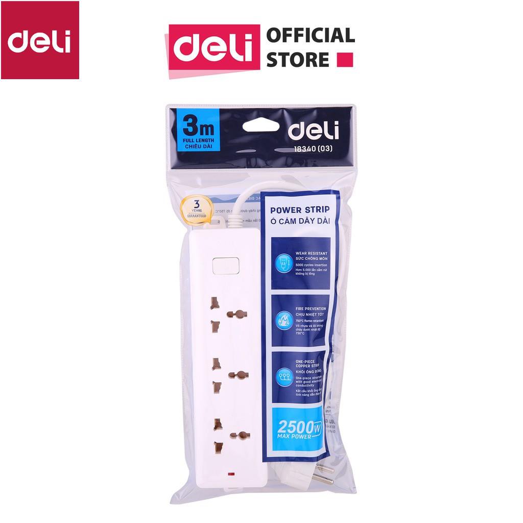 Ổ cắm điện 3m Deli - 1 chiếc - E18338-03 [Deli]