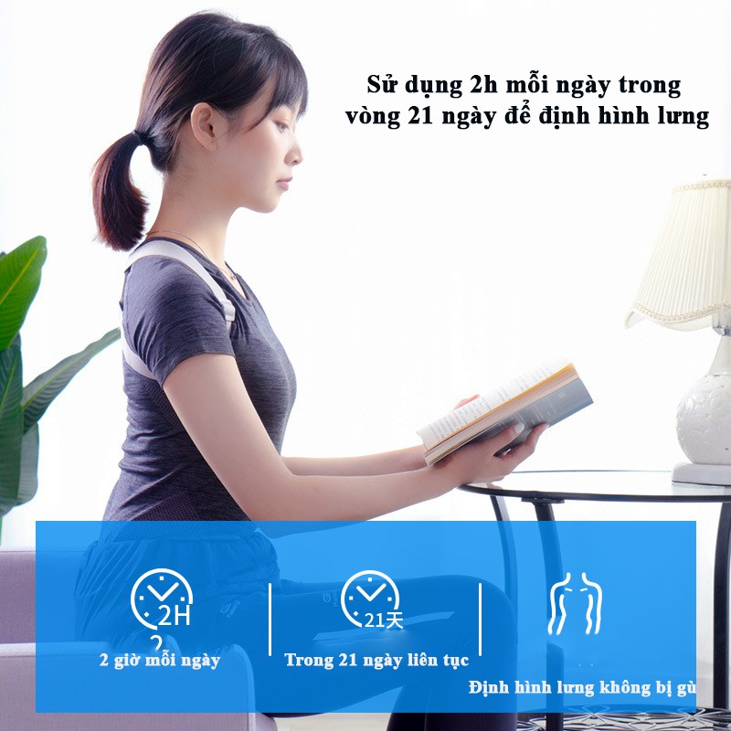 Đai Chống Gù Lưng Cao Cấp Nhật Bản, Áo Chống Gù Thích Hợp Cho Cả Trẻ Em Và Người Lớn, Có Cảnh Báo Rung Khi Sai Tư Thế