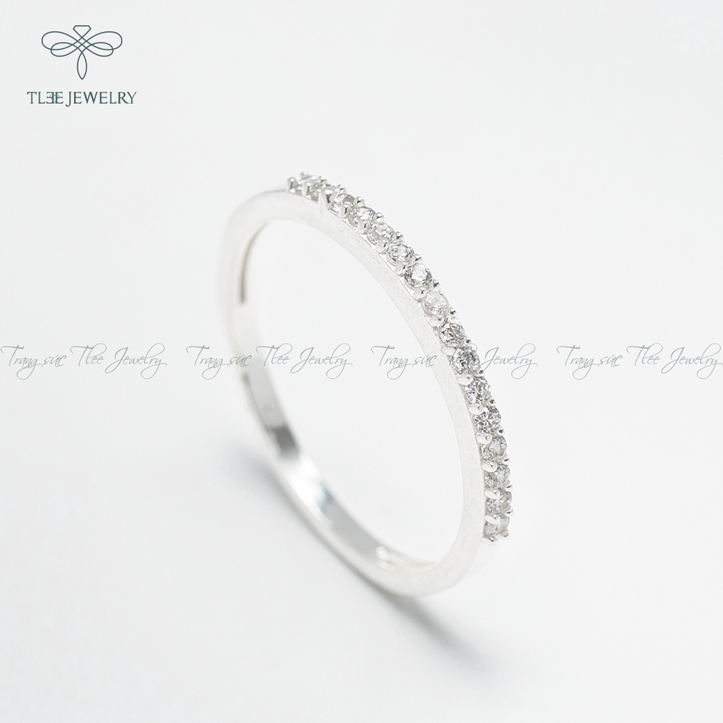 Nhẫn bạc nữ TLEE đính một hàng đá sang trọng NCJ A0154