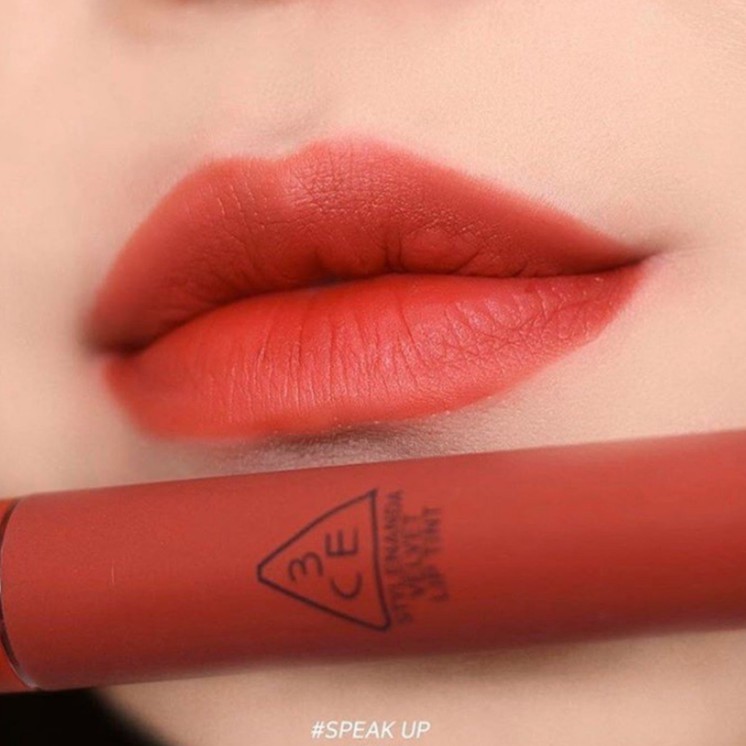 Son 3CE Velvet Lip Tint #Speak Up Màu Đỏ Pha Nâu Ánh Hồng
