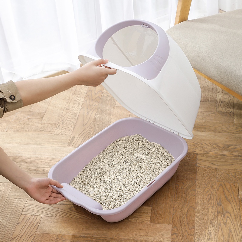 Nhà vệ sinh cho mèo LunaPet NV04 - Hộp vệ sinh cho mèo lớn có cửa tặng kèm xẻng xúc