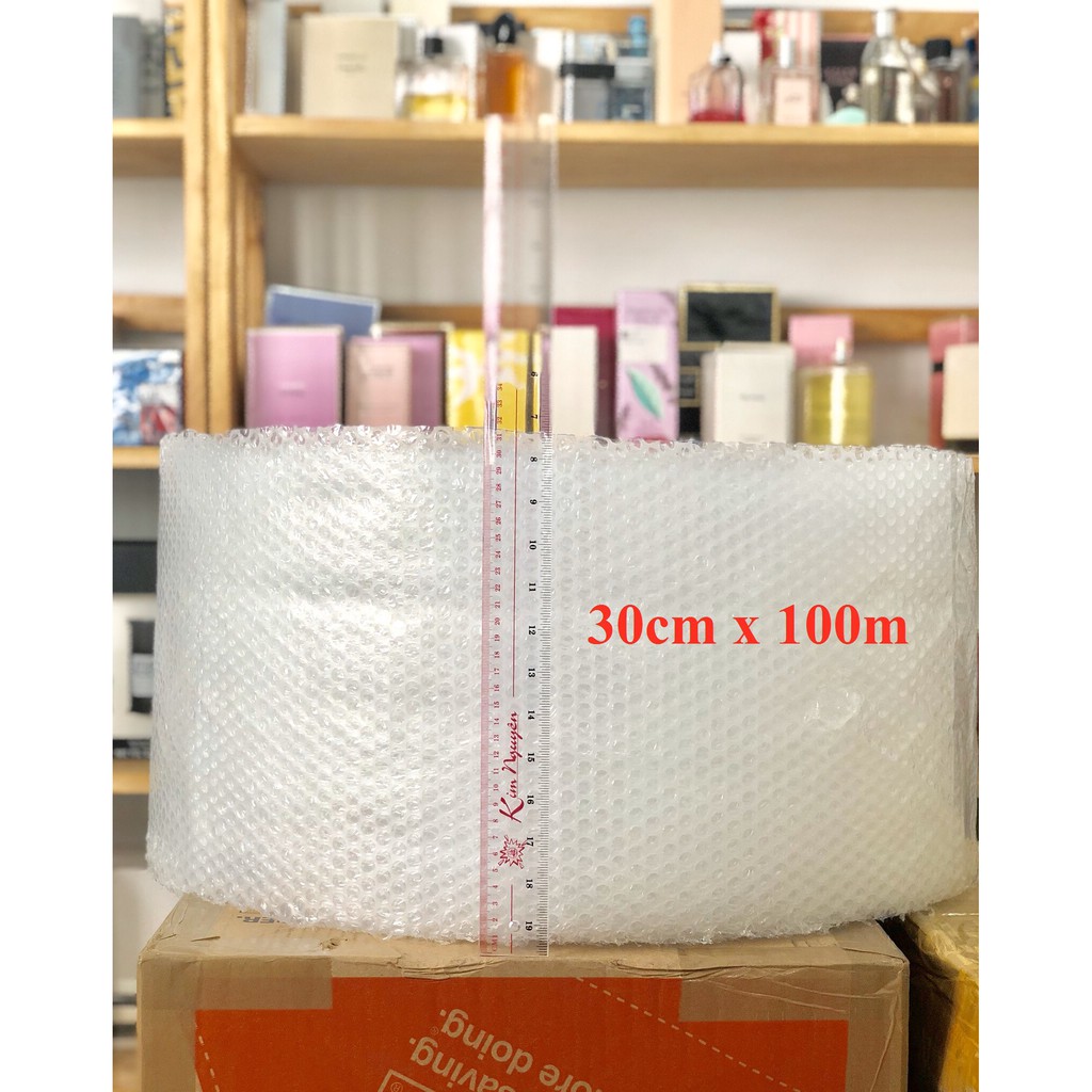 Xốp bóng khí cuộn 0.5x100 m gói hàng chống sốc - Màng hơi bong bóng nổ bọc hàng