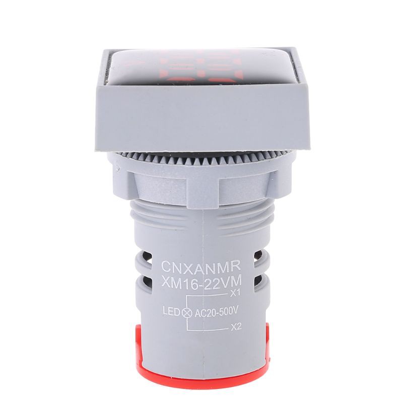 Vôn kế điện tử có đèn led 22mm AC 20 - 500V