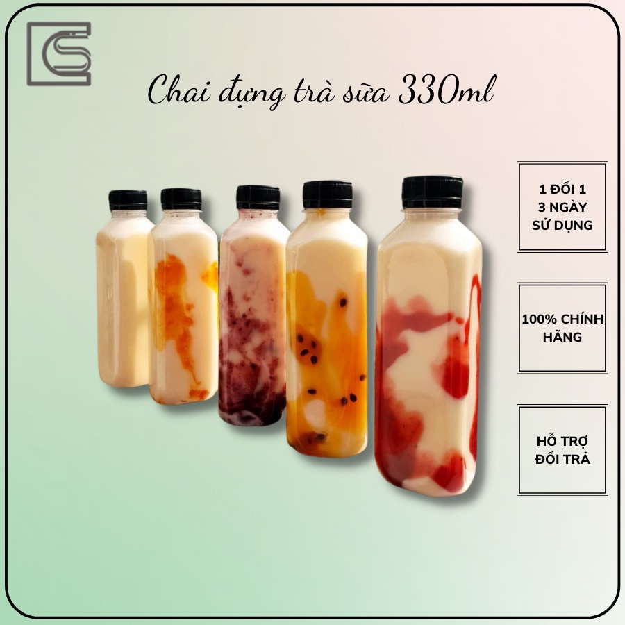 Chai 330ml Đựng Trà Sữa Chuẩn Nhựa Song Long