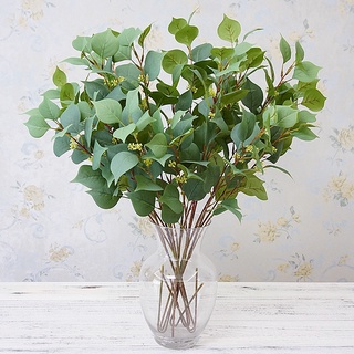 1 Nhánh Lá Bồ Đề Nhân Tạo Màu Xanh Lá Cây Phong Cách Bắc Âu Đơn Giản Dùng Trang Trí Nhà Cửa / Tiệc Cưới