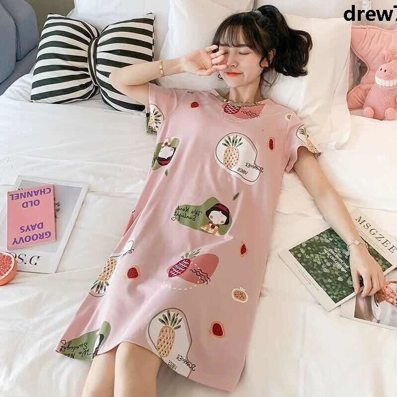 Bộ Đồ Ngủ Ngắn Tay Dáng Rộng Xinh Xắn Dành Cho Nữ | BigBuy360 - bigbuy360.vn