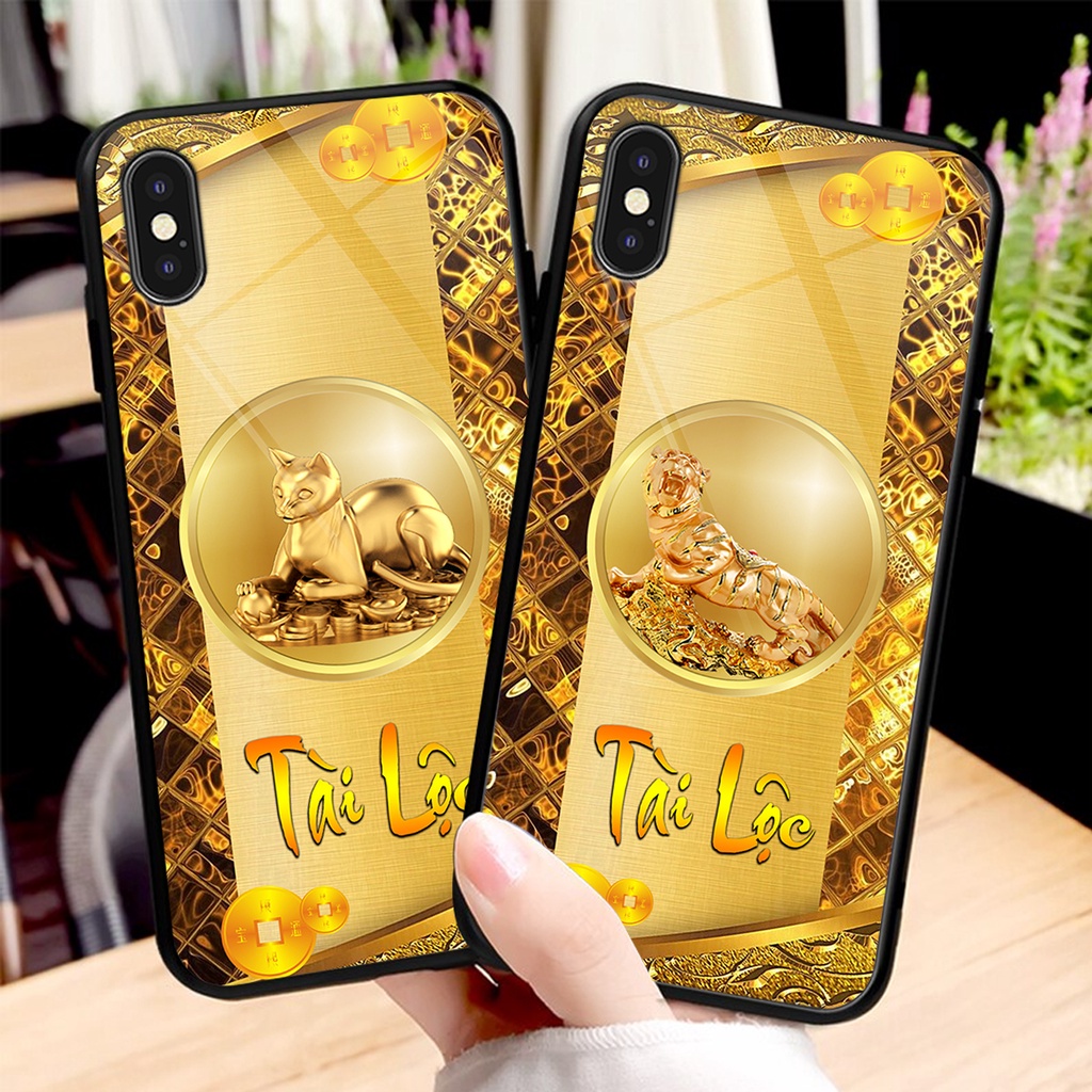 Ốp lưng KÍNH  iphone X / XS / XS MAX in hình 3D 12 CON GIÁP- TÀI LỘC- SIÊU ĐẸP