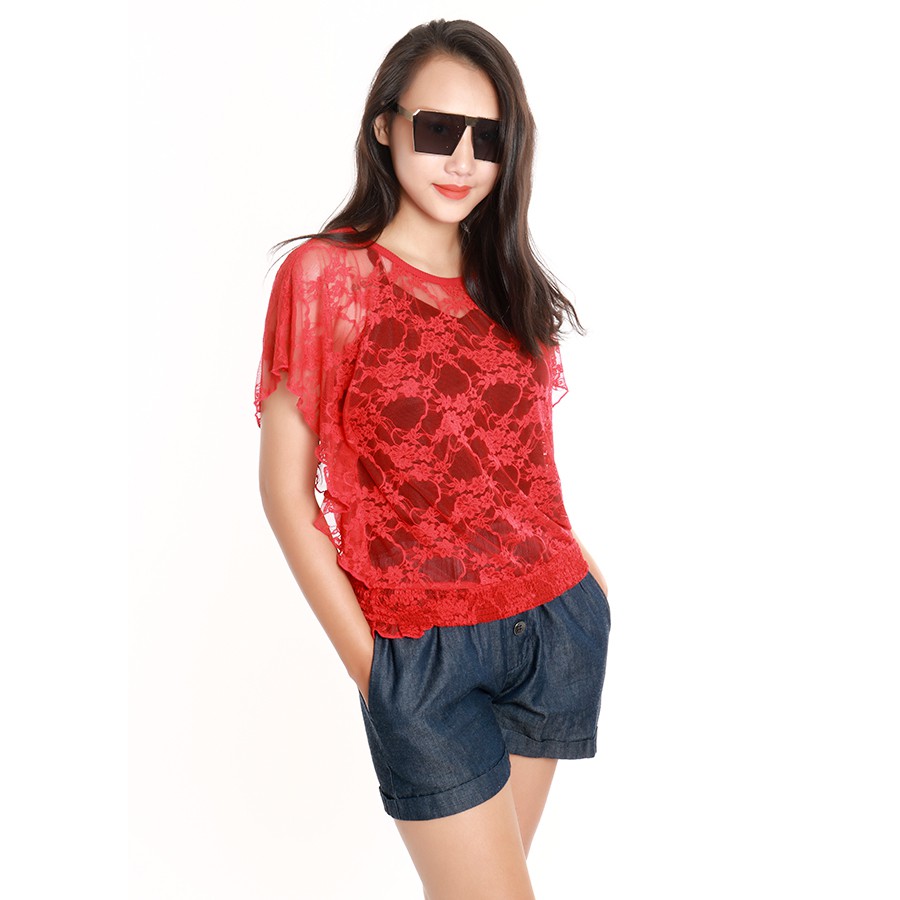 Áo kiểu nữ NWS1243 thương hiệu NARSIS màu đỏ