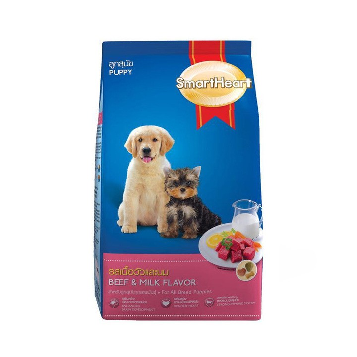 Thức ăn cho chó con dưới 1 tuổi Smartheart Puppy túi 400gr