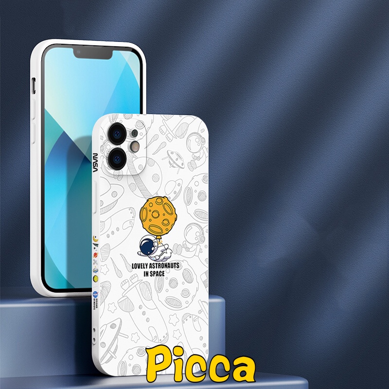 Ốp điện thoại TPU mềm in hình phi hành gia thích hợp cho Iphone 7 8 6 6S Plus 11 13 12 Pro Max Xr X Xs Max SE 2020