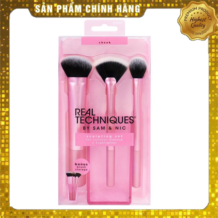 Bộ Cọ Tạo Khối Và Highlight REAL TECHNIQUES BY SAM và NIC Sculpting Set