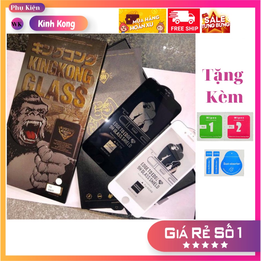 Kính cường lực KingKong iphone Full Màn 6plus/7plus/8/8plus/x/xs/xs max/11/12 pro/11 promax / ip12 promax