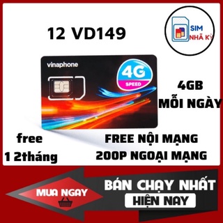 sim 4g vinaphone gói cước 12 vd149