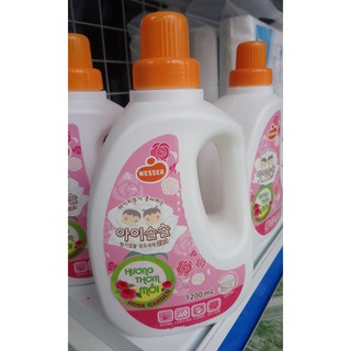 Nước giặt xả Wesser (2in1) Hương phấn/Rose Garden -1200ml