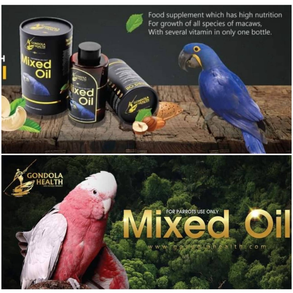 Dầu dinh dưỡng MIXED OIL giàu vitamin và khoáng chất cho vẹt và chim cảnh chai 10ml/30ml