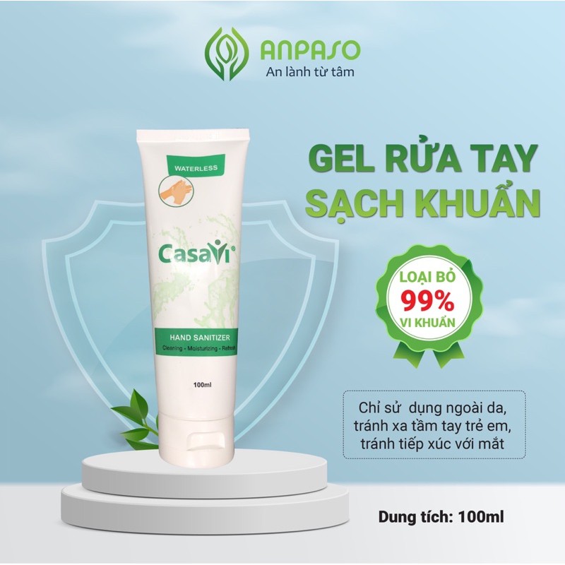 Nước Rửa Tay Khô Casavi xuất xứ Thái Lan sát khuẩn an toàn, dưỡng ẩm cho da 100ml