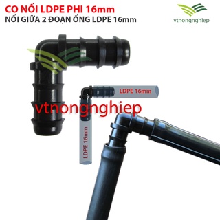 Co nối ống LDPE 16mm, 20mm, 25mm, dùng trong hệ thống tưới tự động, tưới nhỏ giọt, tưới gốc cây ăn trái