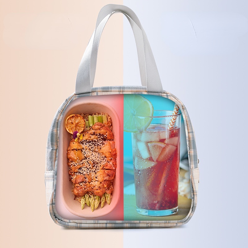 Túi Đựng Hộp Cơm Trưa Lót Giấy Nhôm Dày Giữ Nhiệt Tiện Lợi