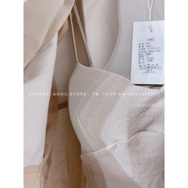 Set váy 2 dây, áo sơ mi dáng blazer ⚡️ANDUSTORE⚡️