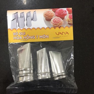 Bộ đui bắt kem hoa hồng 5 - 7 chiếc