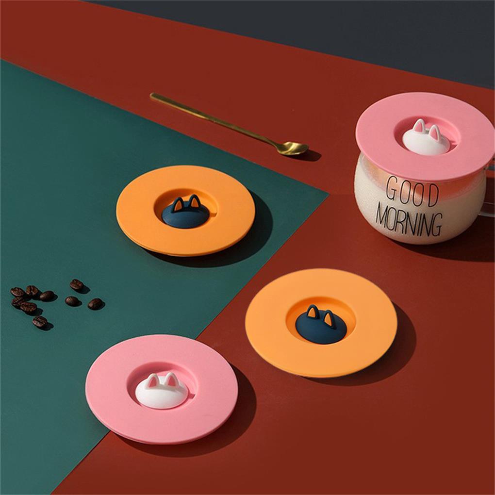 Nắp Đậy Cốc Uống Nước Có Giá Đỡ Muỗng Chống Tràn Tiện Dụng Cho Nhà Hàng