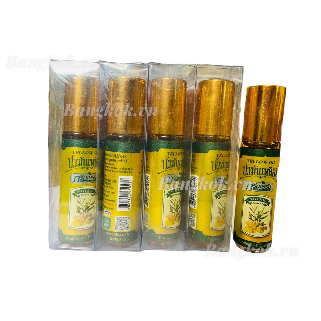 01 chai Dầu Nóng Yellow Oil Green Herb Thái Lan