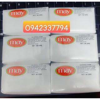 Lẻ 1 bánh xà phòng MAY trắng (xà bông cục thơm) 80g