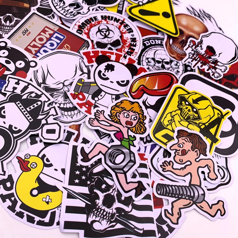 40 miếng dán trang trí phụ kiện ván trượt/laptop/đồ dùng nhiều màu cá tính