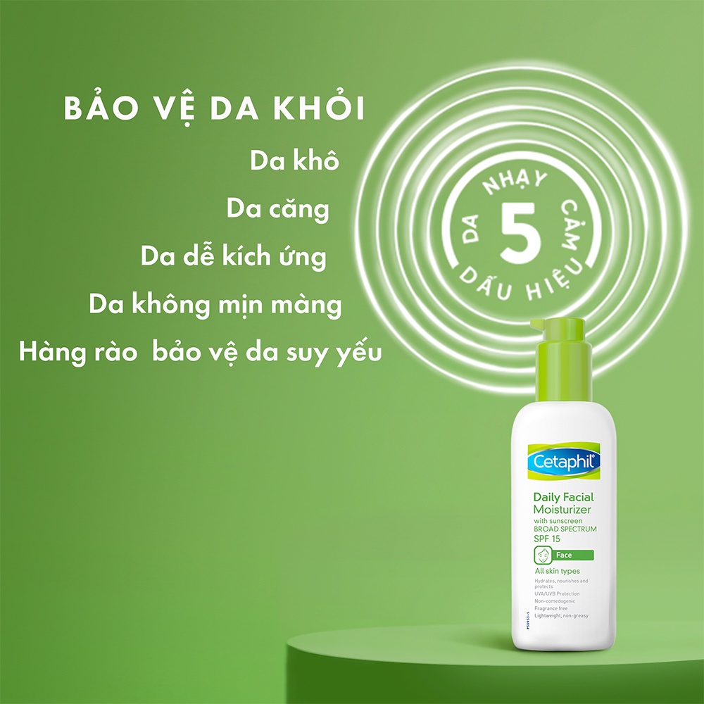 Kem dưỡng ẩm và chống nắng hàng ngày cho da mặt Cetaphil Daily Facial Moisturizer 118ml SPF15/ PA++