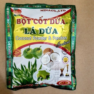 (Giá sỉ - 1 thùng - 60 gói) Bột cốt dừa lá dứa 50g