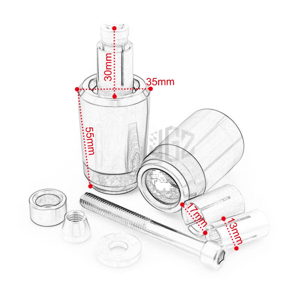 Cặp phụ kiện gắn tay lái cho xe mô tô Kawasaki Ninja 250 300 400 650 2013-2019