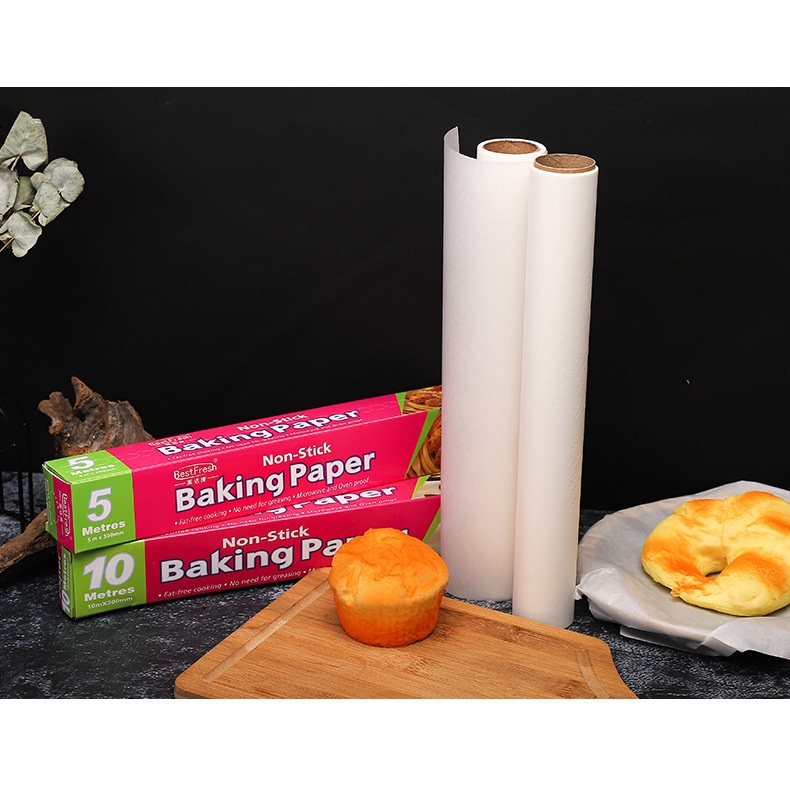 Cuộn giấy silicone hai mặt 5M10M 20M nướng bánh tiện dụng