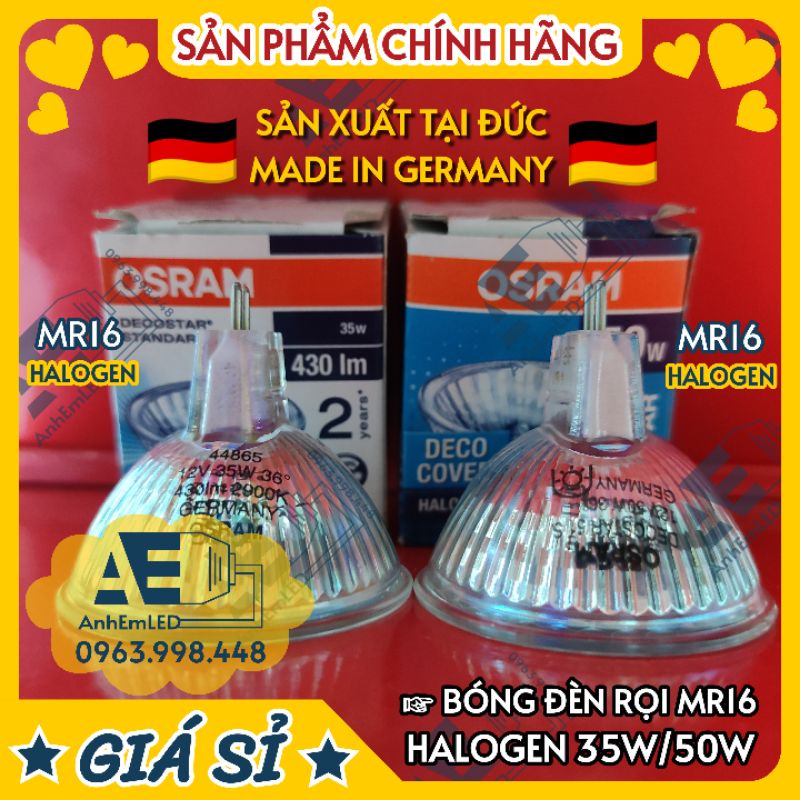 Bóng đèn GU10 MR16 G4 E27 LED HALOGEN 220V 5W 5.5W 12V 35W 50W     Decostar thủy tinh