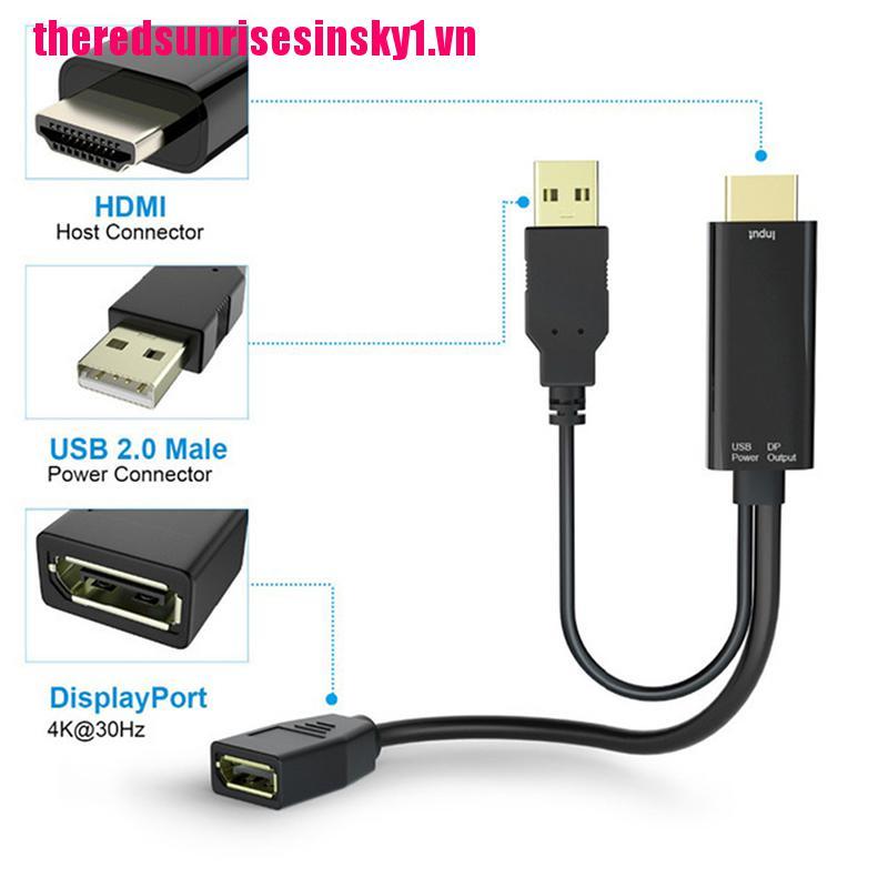 (3C) Giắc Chuyển Đổi 4k Usb Male Sang Dp Display Port Female